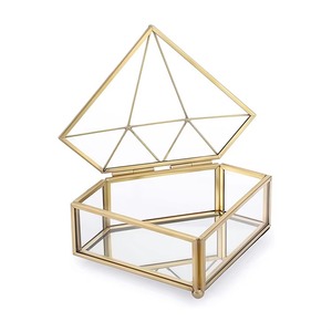 Superbe boîte en verre de vente en forme de gemme stockage d'objets extra privés grande boîte de qualité supérieure pour cartes vitrine unique à la mode - Product Image 2