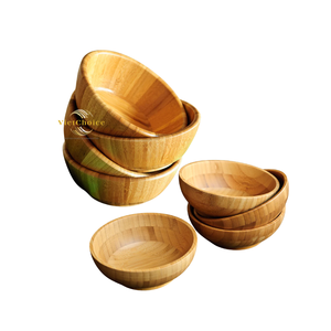 Bol de service en bambou naturel écologique, compatible micro-ondes, pour salade, soupe, fête, cuisine - Product Image 4