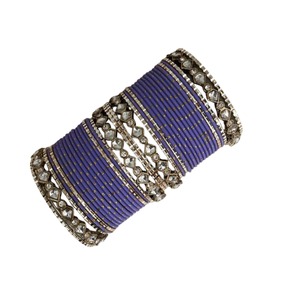 Faible MOQ, ensembles de bracelets Churi pour femmes, style élégant, fabrication artisanale indienne, plaqué argent, perles tendance, géométrique haut de gamme, mariage - Product Image 1