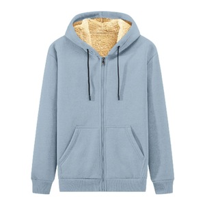 เสื้อมีฮู้ดแบบมีสไตล์ของผู้ชายเสื้อมีซิปแบบลำลองธรรมดาเสื้อสวมหัวผ้าฝ้ายอินทรีย์100% ใหม่ - Product Image 1