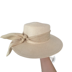 หมวกฟางพร้อมโบว์ริบบิ้นหรูหราหรูหราสบายๆขี่จักรยานตกปลาออกแบบป้องกันแสงแดดเดินทางทุกวัน - Product Image 4