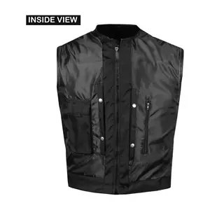 Made Your Own Waistcoat in Leather and Nylon Materials With Side Straps For Customer Perfect Fitting & Back Armor