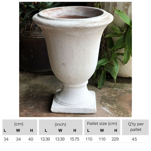 Grandes jardinières Atlantis Grande poterie rustique Pot de décoration de jardin extérieur Pots de fleurs Choe Pots de fleurs simples antiques - Product Image 2