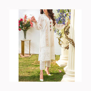 Salwar Kameez estilo musulmán pakistaní especial para bodas, compromisos, impresión dibujada a mano en seda, exquisitos productos paquistaníes - Product Image 5