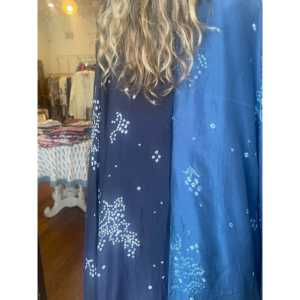 Vestido de Seda Índigo AMBER 03 para Mujer, Elegante, Tejido a Crochet, Largo hasta la Rodilla, para Eventos y Ocio, Transpirable, Estilo Fiesta, Talla Única - Product Image 5