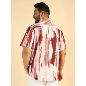 เสื้อเชิ้ตผู้ชาย Amanush ไซส์ใหญ่ ลายไทได ลายทาง สไตล์ลำลอง แขนสั้น ทรงปกติ ผ้าทอ ลายบาติก ปกเสื้อพับได้ สำหรับฤดูร้อน - Product Image 4