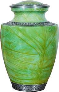 Handcrafted Aluminum Cremation Urns <b>for</b> <b>Ashes</b> Adult Funeral Urns <b>Box</b> Decorative Keepsake Burial <b>Ash</b> <b>Box</b> Large Green - Product Image 4