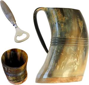 Vasos de cerámica INS de estilo clásico de tamaño personalizado, vaso clásico de cuerno de búfalo y vaca con empuñadura, accesorios para bebidas almacenados - Product Image 2