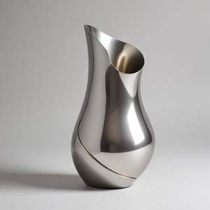 Florero de Metal Moderno Hecho a Mano, Accesorio Decorativo para Mesa, Espacio de Estar, que Brinda Belleza, Frescura e Inspiración Floral - Product Image 1