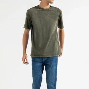 เสื้อยืดคอตตอนทรงหลวมแบบดรอปโชลเดอร์สำหรับผู้ชาย ราคาถูก ซื้อจำนวนมากได้ เหมาะสำหรับสไตล์ลำลอง โอเวอร์ไซส์ และสตรีท - Product Image 2