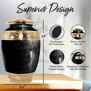 Mosaico de tamaño adulto grande hecho a mano, urna de cremación de vidrio de aluminio, azulejos individuales, entierro aplicado, suministro único para funerales - Product Image 6