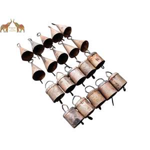 กระดิ่งเหล็กวินเทจทำมือสไตล์ Shabby Chic รีไซเคิล ชุด 100 ชิ้น เทคนิคการหล่อแบบจีน สำหรับเทศกาลตรุษจีน - Product Image 5