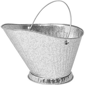 Seau en métal antique en laiton élégant avec poignée pour le stockage de bois de chauffage, de charbon et de décoration de jardin à domicile - Product Image 4