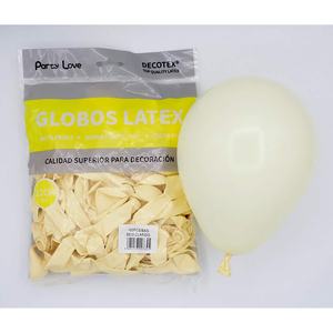 Party Love Latex <b>Balloons</b> 12cm Beige <b>Clear</b> 100pcs Bag Decoration - Product Image 1