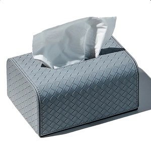Boîte à mouchoirs en cuir de bureau personnalisée support de boîte à mouchoirs en cuir PU boîte à mouchoirs en cuir pour bureau à domicile - Product Image 1