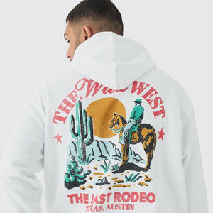 OEM Vente en gros Personnalisé 3D pour Puff Print Oversize Men Pullover Hoodie Fleece Fabric Hooded Collar Screen Print Logo for Winter - Product Image 3