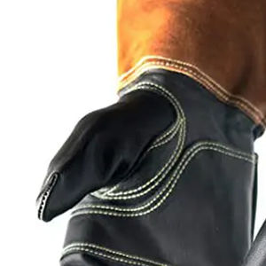 Gants de soudage-Gants de soudage en cuir de chèvre noir de qualité supérieure/Nouveau dernier design 2025 Gants de soudage - Product Image 4