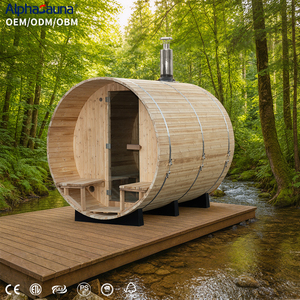 ساونا خارجية تقليدية من الخشب تتسع لـ 4-6 أشخاص، تصميم عصري من المصنع - Product Image 1