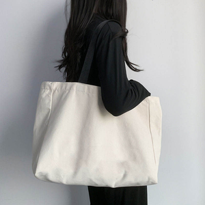 Meilleures ventes extra large sac fourre-tout en toile de coton robuste personnalisé écologique pliable haute capacité rayé - Product Image 2