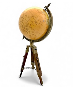 Cổ Điển Cổ Phong Cách Thế Giới Globe Có Thể Điều Chỉnh Tripod Đứng Brass Kinh Tuyến Vòng Xoay Giấy Kim Loại Tùy Chỉnh Giáo Dục - Product Image 3