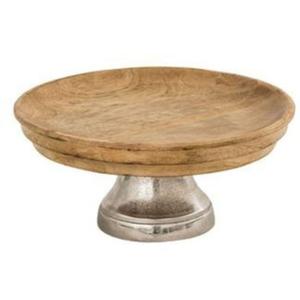 Soporte redondo de 4 niveles para pastel, de madera decorativa grabada a mano, con acabado natural, para fiestas de cumpleaños y uso doméstico. - Product Image 4