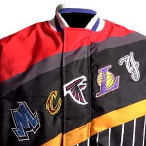 Blouson Bomber Homme Color Block Léger Rembourré Vêtement d'Extérieur Fermeture Éclair Devant Poignets Côtelés Rayés Style Urbain Moderne - Product Image 3