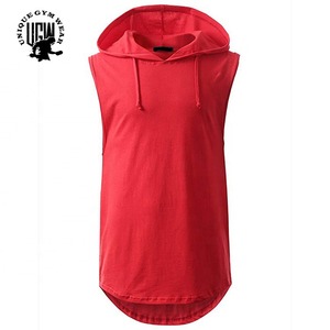 Jersey de entrenamiento de verano personalizado para hombre Sudadera con capucha de gimnasio de poliéster sin mangas de alta calidad con logotipo propio de impresión digital - Product Image 1