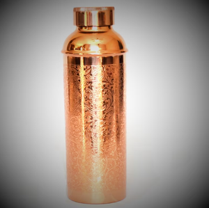 Handcrafted Premium Copper Metal Water Bottle Sport Style Cap Lid <b>Accessory</b> Printed for India Essential Stainless Steel Tumbler - Product Image 4