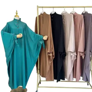 High Quality EID Full Length Islamic Clothing Muslim Women Dress Butterfly Khimar Abaya Cardigan Dubai Kaftan Style Abaya Dress