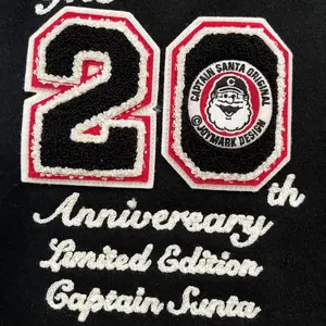 Veste en laine pour homme de style urbain, logo personnalisé de qualité, lettres brodées surdimensionnées de style universitaire pour l'hiver - Product Image 3