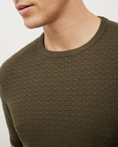 Fashionable Men Comfortable Breathable Knitwear <b>Short</b> <b>Sleeves</b> <b>Sweatshirt</b> Classical Lightweight Casualwear Roundneck <b>Sweatshirt</b> - Product Image 2