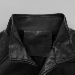 เสื้อแจ็คเก็ตหนังผู้ชาย คุณภาพพรีเมียม แฟชั่นเสื้อคลุม เหมาะสำหรับขี่มอเตอร์ไซค์และใช้ในชีวิตประจำวัน - Product Image 4