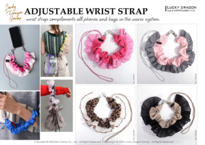 ยางมัดผมขนาดใหญ่ สายรัดข้อมือปรับได้ แฟชั่นสำหรับสาวๆ พร้อมบริการ OEM/ODM รับผลิตตามแบบ สีสันสดใส - Product Image 1