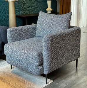 Mild New Top Sillón moderno Silla de comedor Fundas de cojines extraíbles Sillas de sala Marco de madera de pino macizo con correas elásticas - Product Image 5