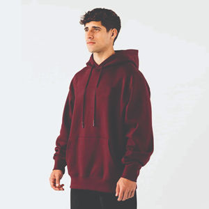 2025 mejor venta al por mayor 100% algodón mezclado peso pesado invierno sólido Sudadera con capucha con bolsillo personalizado grueso cálido ropa de invierno - Product Image 3