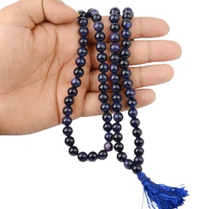 Amatista Jap Mala con cuentas de cristal pulido para yoga, sanación energética, meditación, uso de bienestar y compra a granel - Product Image 1
