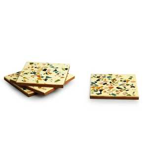 ถาดรองแก้วไม้อะคาเซียและเรซินขัดเงาทำด้วยมือคุณภาพสูงสำหรับบ้านร้านอาหารครัวโต๊ะวอลนัท - Product Image 3