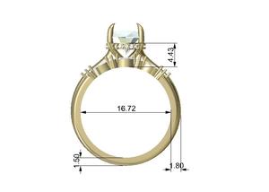 แหวนทองคำแท้18K 14K ปลูกในห้องปฏิบัติการสง่างามตัดวงรีวงแหวนทองสำหรับงานแต่งงานเจ้าสาวเครื่องประดับสำหรับผู้หญิง - Product Image 4