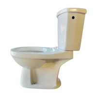 Nouveau produit : WC en céramique deux pièces Parma, avec abattant de toilettes modulaire à siège souple, double chasse, siphon en S et siphon en P robustes