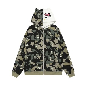 Print Camouflage <b>Hooded</b> Zipper <b>Cardigan</b> <b>Women</b> Trend Japanese Style Casual Coat Vintage Loose Versatile Hoodie <b>for</b> <b>Women's</b> - Product Image 6