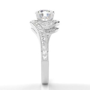 แหวนเพชรเพาะเลี้ยงระดับพรีเมียม ทองคำขาว 18KT 1 กะรัต E VS1 ทรงบริลเลียนต์ แหวนแต่งงานแบบโซลิทาร์ ขายส่ง Vala - Product Image 3