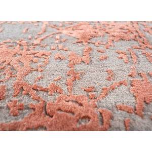 Alfombra Kavi Roja Floral de Lana y Seda de Bambú Anudada a Mano, Naranja y Roja, para Hogar o Pasillo, Rectangular, Modelo 3D-Esk-624 - Product Image 3