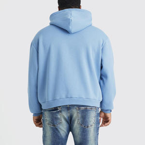 Nouvelle collection Automne-Hiver : Sweat à capuche décontracté pour homme en polyester/coton peigné, manches longues, écologique, personnalisable, coupe ample et unie - Product Image 4