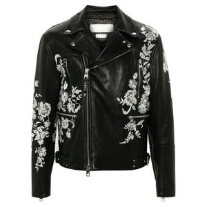 Logo personnalisé hiver style de rue en gros prix veste en cuir pour hommes best-seller hommes élégant brodé veste en cuir - Product Image 1