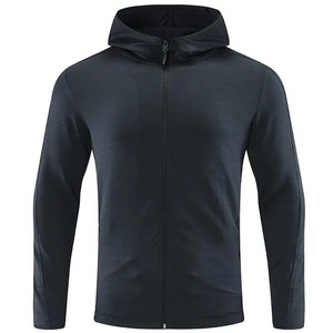Sweat à capuche à manches longues pour homme 2026, séchage rapide, respirant, élastique, pour la course à pied en plein air, le sport, le fitness, col rond, motif rayé - Product Image 3