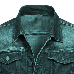 Veste denim bleue rembourrée pour hommes, design personnalisé OEM, avec boutonnage surdimensionné et vestes à manches longues - Product Image 3