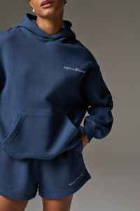 Padel picante เสื้อฮู้ดแบบสวมศีรษะโอเวอร์ไซส์ของผู้หญิงกองทัพเรือออกแบบได้เองป้องกันการยับระบายอากาศเข้ายิมมีฮู้ดคอ - Product Image 4