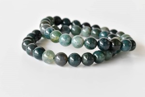 Wholesale Bulk Selling Moss Agate Premium Natural hand Polished 8mm Healing <b>Beaded</b> <b>Bracelet</b> for Meditation Jewelry - Product Image 4