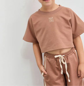 Conjuntos de Ropa para Niñas de Manga Corta con Estampado de Cuadros, Tejido Transpirable de Mezcla de Algodón y Poliéster, Primavera/Otoño Verano 2026, Vietnam OEM ODM - Product Image 1