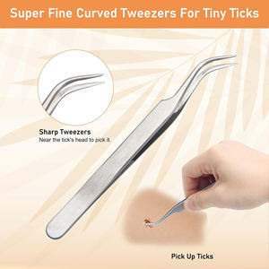 Premium <b>Tick</b> <b>Remover</b> Set Professional Stainless Steel <b>Tick</b> <b>Removal</b> <b>Tool</b> for Pets ( Safe Grooming for Dogs & Cats - Product Image 4